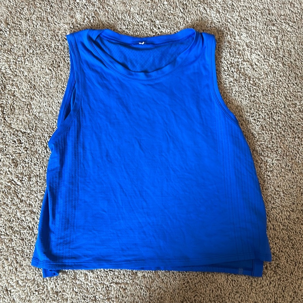 lululemon athletica Blue Crop Tank Top